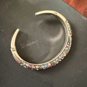 Brighton Multicolor Crystal Cuff Bracelet - Gold Tone